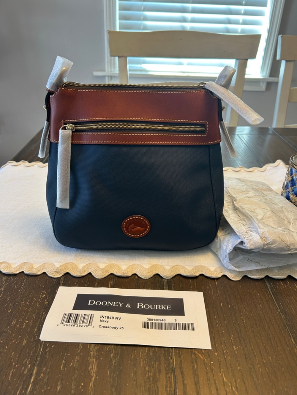 Dooney & Bourke Nylon Crossbody 25.  Navy